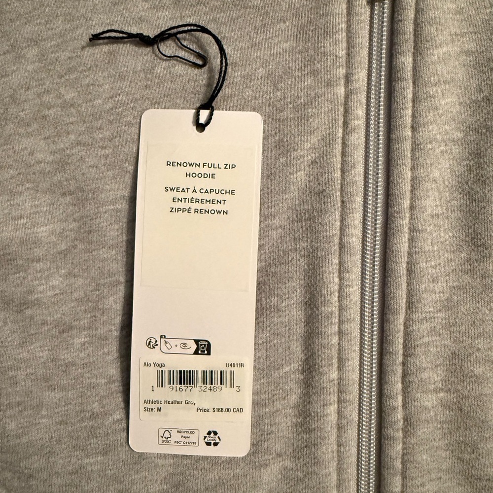Alo Renown Heavy Weight Full Zip Hoodie - Picture 3 of 4